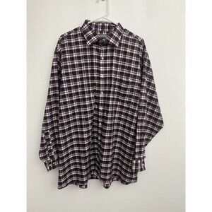 Michael Kors Men’s Shirt Big Fit Airsoft Stretch 18/12( 34/35) Plaid Long Sleeve